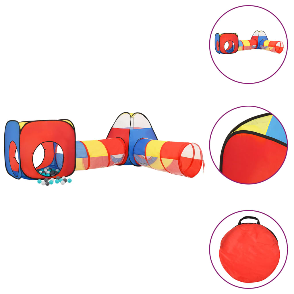 VidaXL Kinderspeeltent met 250 ballen 190x264x90 cm meerkleurig