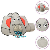 Tienda de juego para niños Vidaxl con 250 bolas Elefante 174x86x101 cm Gray