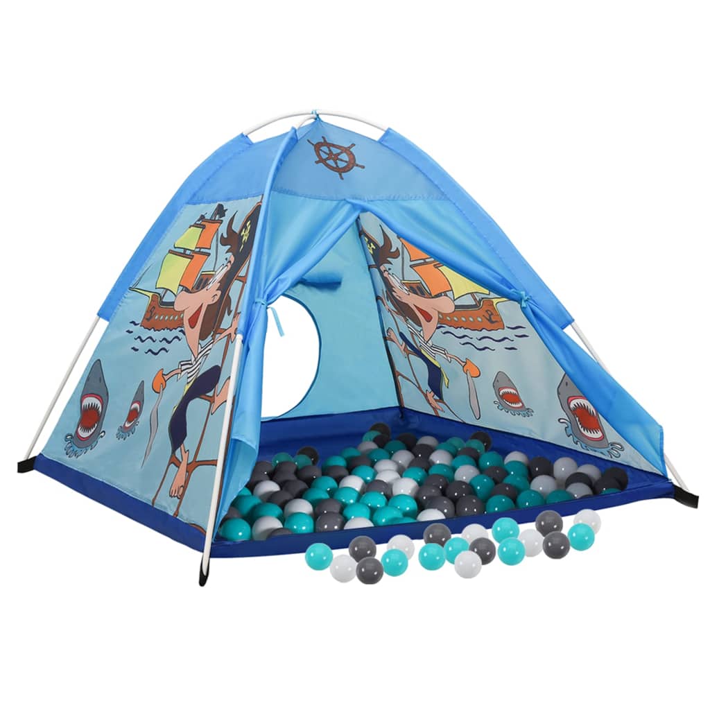 Tenda da gioco per bambini Vidaxl con 250 palline 120x120x90 cm blu