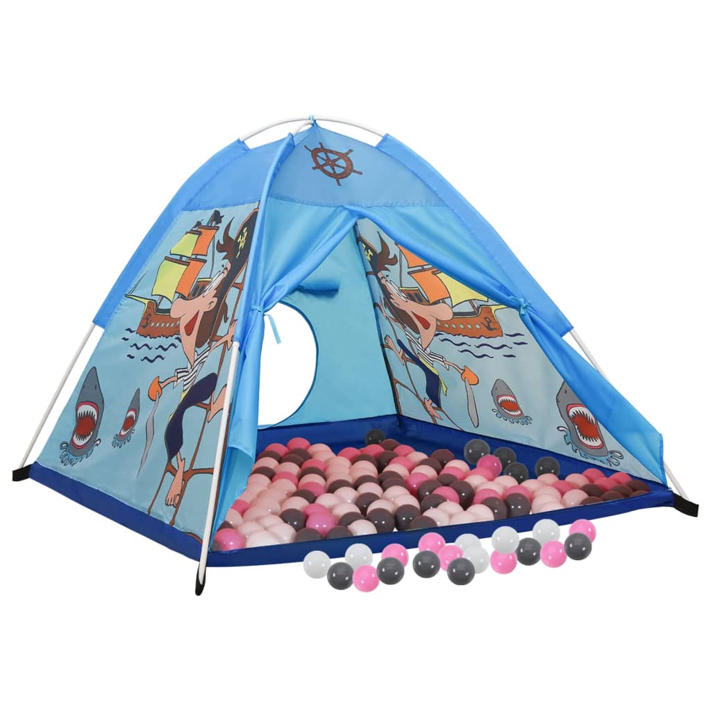 VidaXL Kinderspeeltent met 250 ballen 120x120x90 cm blauw