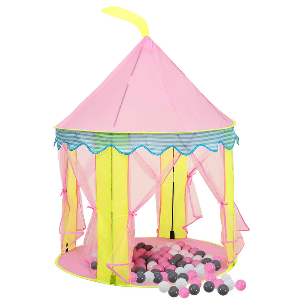 Vidaxl Children's play tent with 250 balls 100x100x127 cm pink