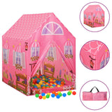 VidaXL Kinderspeeltent met 250 ballen 69x94x104 cm roze