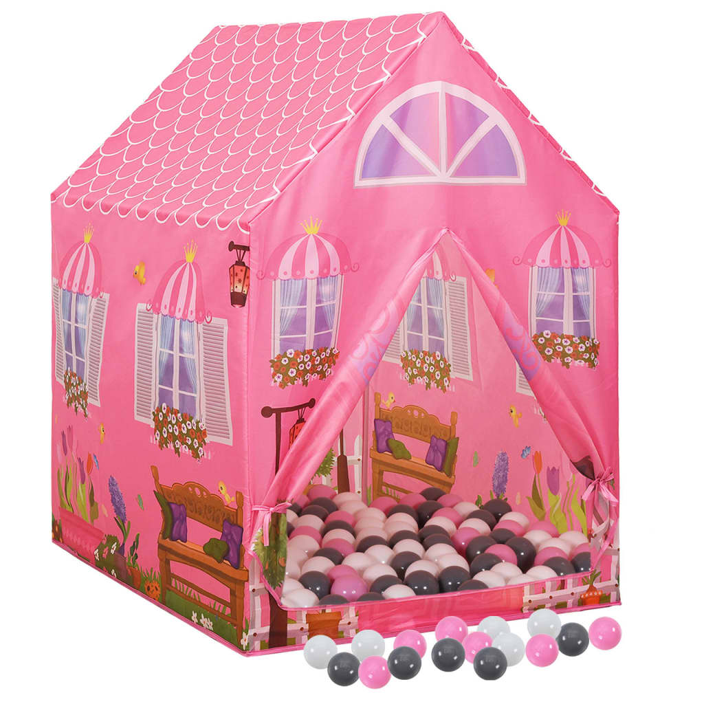 Vidaxl Kinderspielzelt mit 250 Bällen 69x94x104 cm Pink