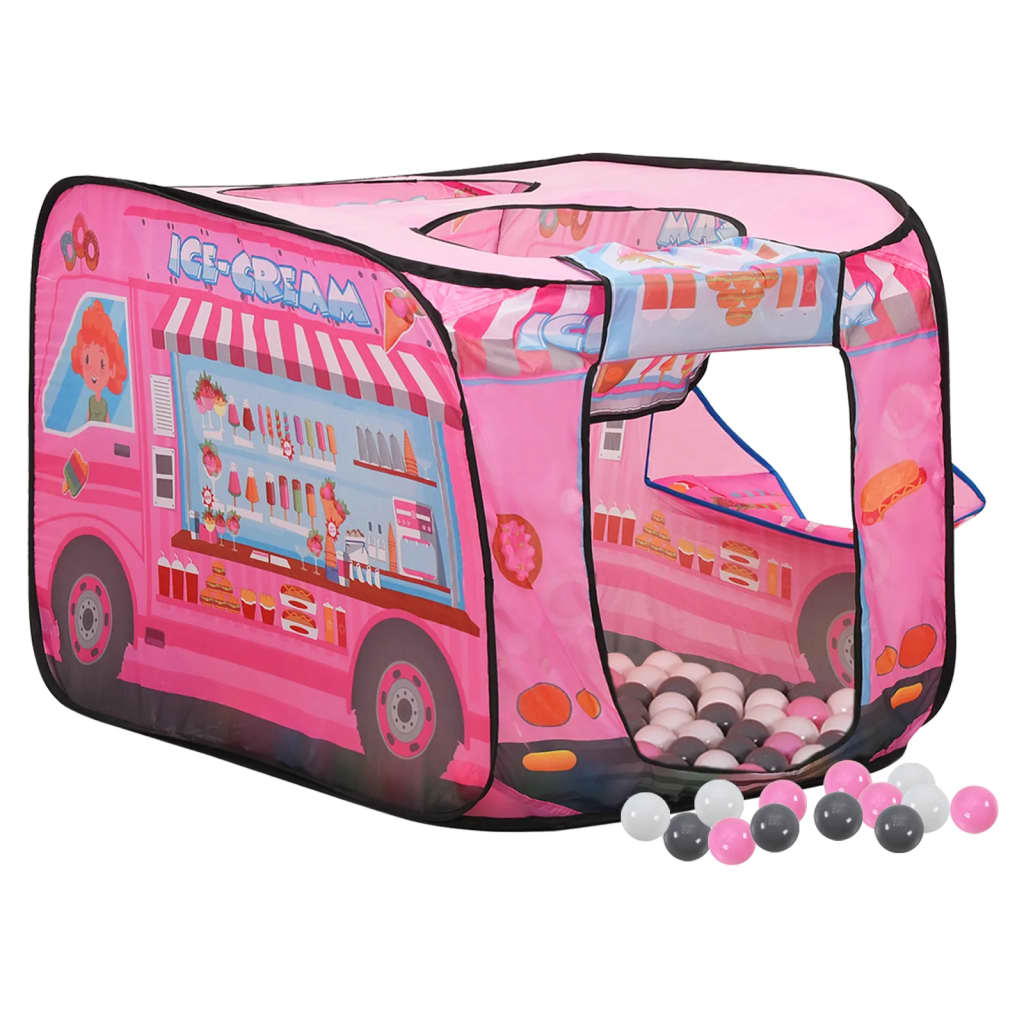 Tenda da gioco per bambini Vidaxl con 250 palline 70x112x70 cm rosa