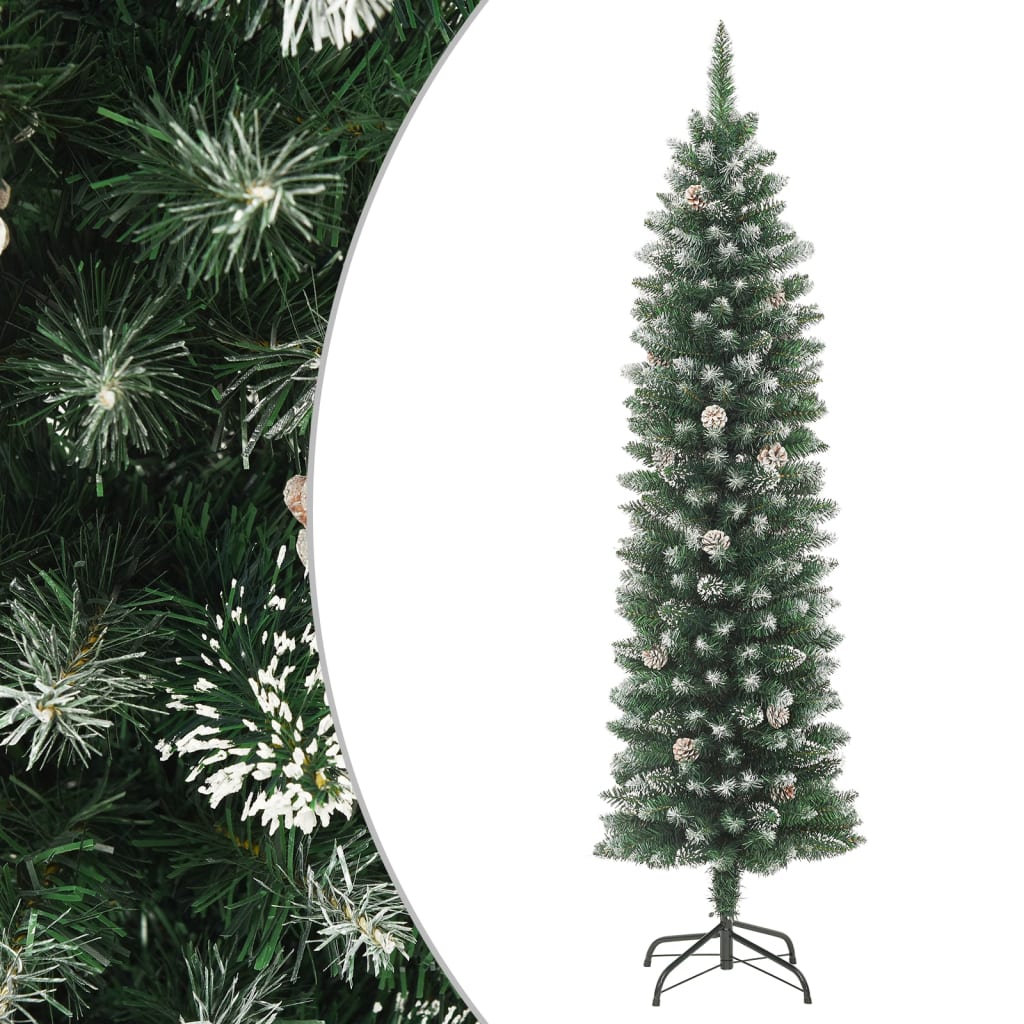 Vidaxl Kunstkerstboom estrecho con PVC estándar de 210 cm