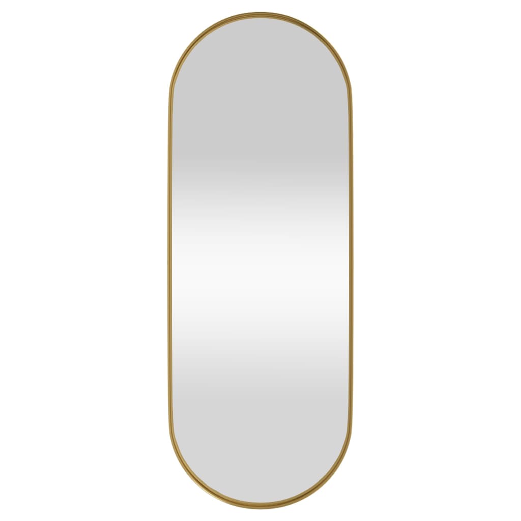 Vidaxl Spiegelwand -montiert 15 x 40 cm ovales Goldfarbe