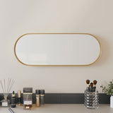 Vidaxl Spiegelwand -montiert 15 x 40 cm ovales Goldfarbe