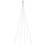 Vidaxl Flagpole Faire de Noël 108 LEDS blanc chaud 180 cm