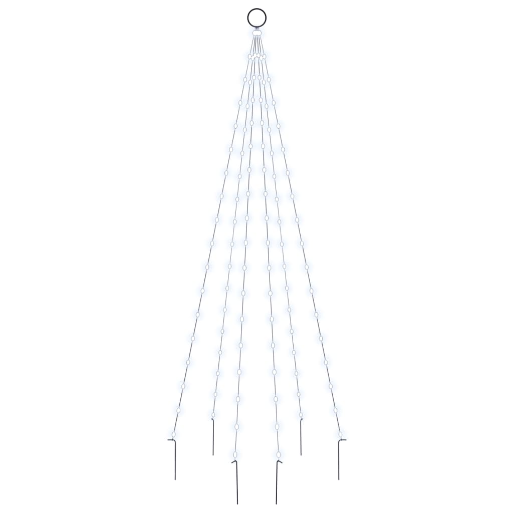 Vidaxl flagpole Christmas tree 108 LEDs cold white 180 cm