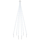 Vidaxl flagpole Christmas tree 108 LEDs cold white 180 cm