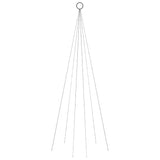 Vidaxl flagpole Christmas tree 108 LEDs cold white 180 cm