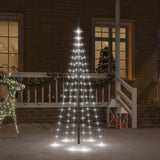 Vidaxl flagpole Christmas tree 108 LEDs cold white 180 cm