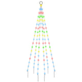 Vidaxl Flagpole Christmas Tree 108 LED multicolore 180 cm