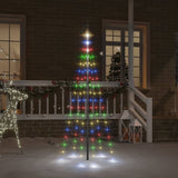 Vidaxl Flagpole Christmas Tree 108 LED multicolore 180 cm