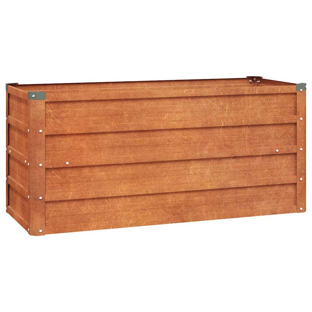 Vidaxl Planter je dvignil 100x40x45 cm Corten Steel Rusty