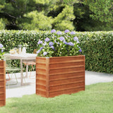 Vidaxl Planter zvedl 100x40x77 cm Corten Steel Rusty