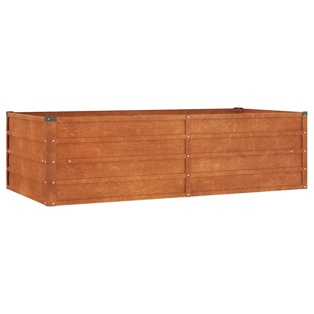 Plantador Vidaxl elevado 160x80x45 cm Corten Steel Rusty