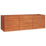 Vidaxl Planter huet 240x80x77 cm corden Stahl Rust