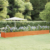 Vidaxl Planter zvedl 600x80x45 cm Corten Steel Rusty