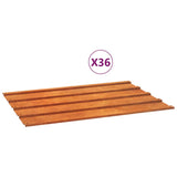 VIDAXL -Dachpaneele 36 ST 60x44 cm Corten Stahl rostig