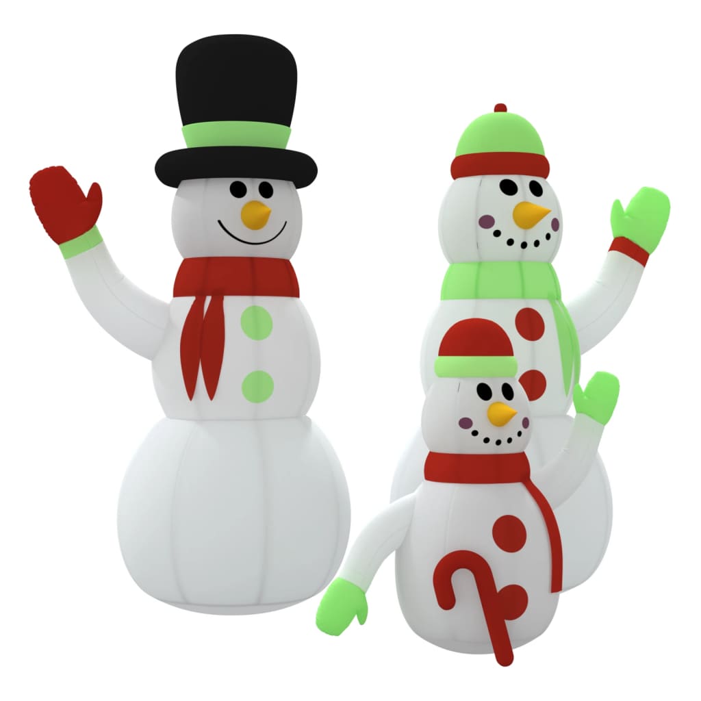 Vidaxl Snowman Inflatable with LEDs 360 cm