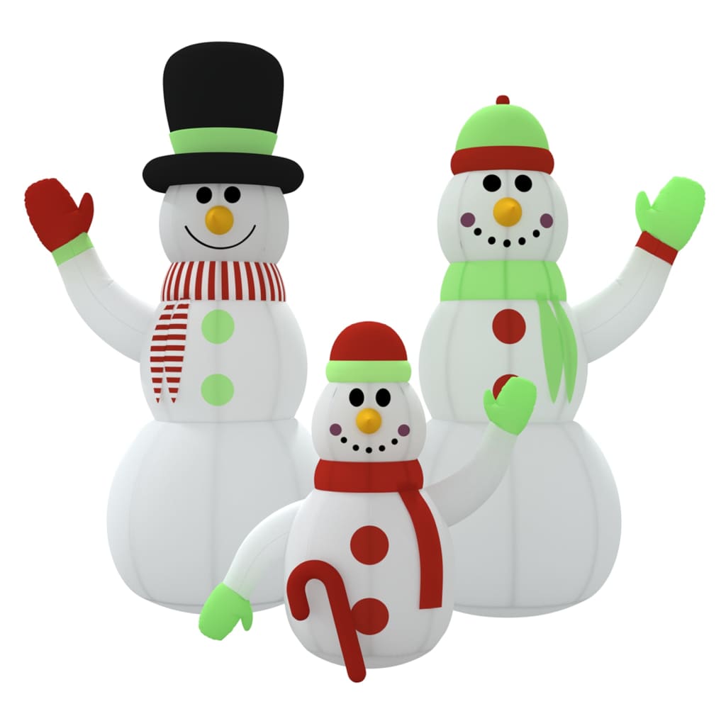 Vidaxl Snowman Inflatable with LEDs 360 cm