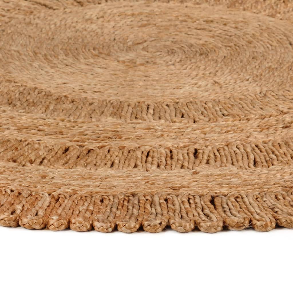 Vidaxl preproga okoli 120 cm pletene jute