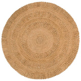 Vidaxl Carpet around 150 cm braided jute