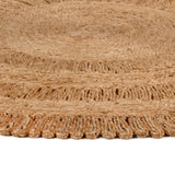 Vidaxl Carpet around 150 cm braided jute