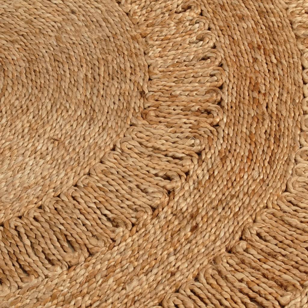 Vidaxl Carpet around 150 cm braided jute