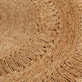 Vidaxl Carpet around 150 cm braided jute