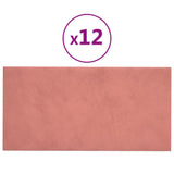 Vidaxl Wandpannelen 12 St.16 m² 60330 cm Velvet rosa