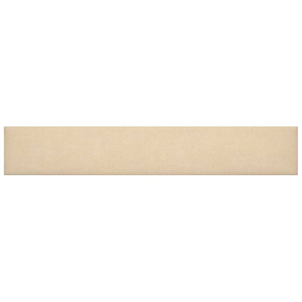 VIDAXL -Wandplatten 12 Stk 1,62 m² 90 x 15 cm Stoffcreme -Colored