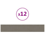 Vidaxl Wall panels 12 st 1.62 m² 90x15 cm velvet light gray