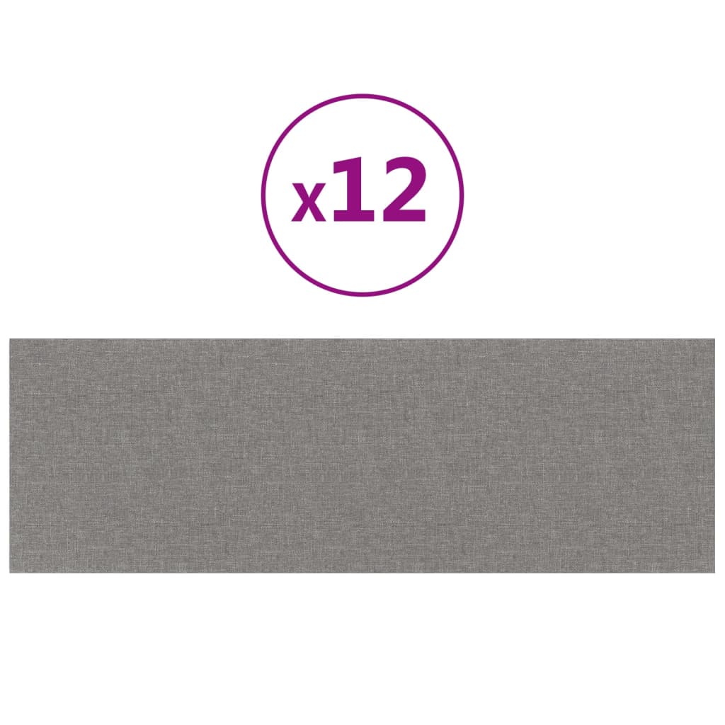 Panneaux muraux Vidaxl 12 ST 3,24 m² 90x30 cm Gris clair