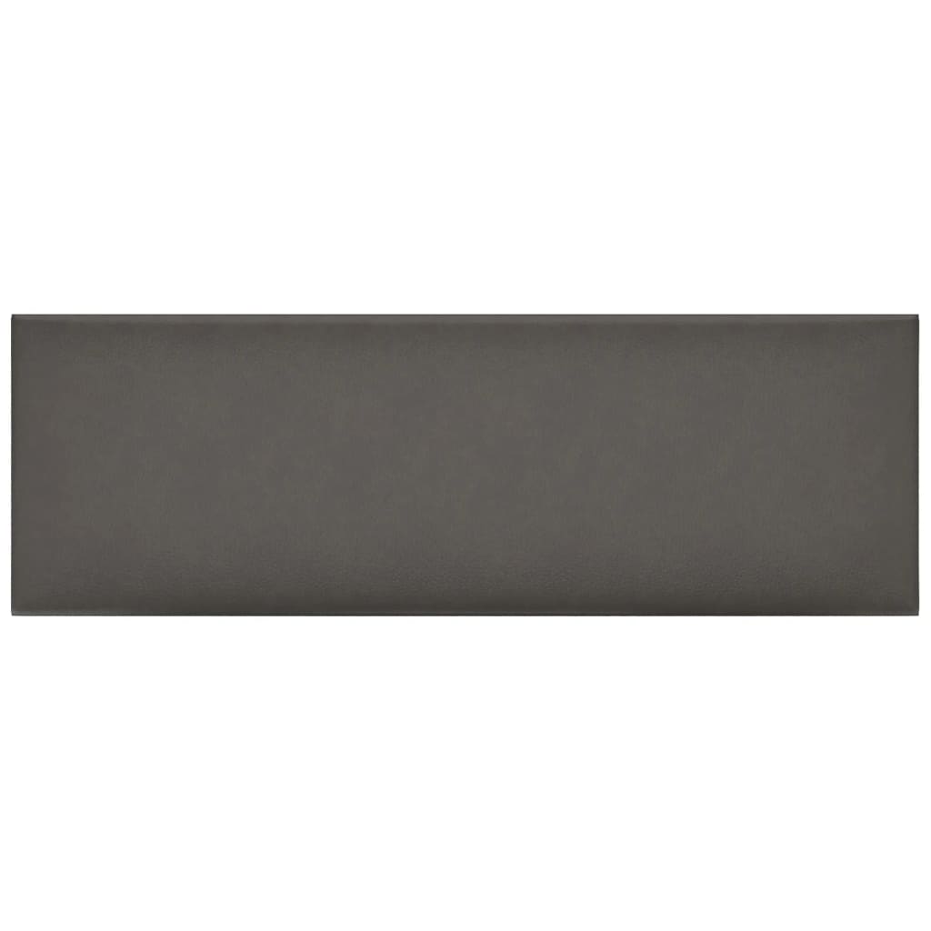 Panneaux muraux Vidaxl 12 st 3,24 m² 90x30 cm en cuir artificiel gris