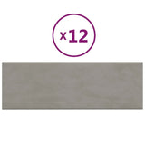 Panneaux muraux Vidaxl 12 ST 3,24 m² 90x30 cm Gris clair en velours