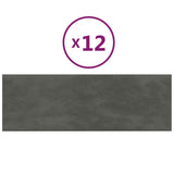 Nástěnné panely Vidaxl 12 ST 3,24 m² 90x30 cm Velvet Dark Grey