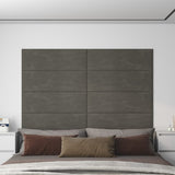 Vidaxl Wall Panels 12 St 3,24 m² 90x30 cm fløyel mørk grå