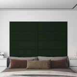 Nástěnné panely Vidaxl 12 St 3,24 m² 90x30 cm Velvet Dark Green