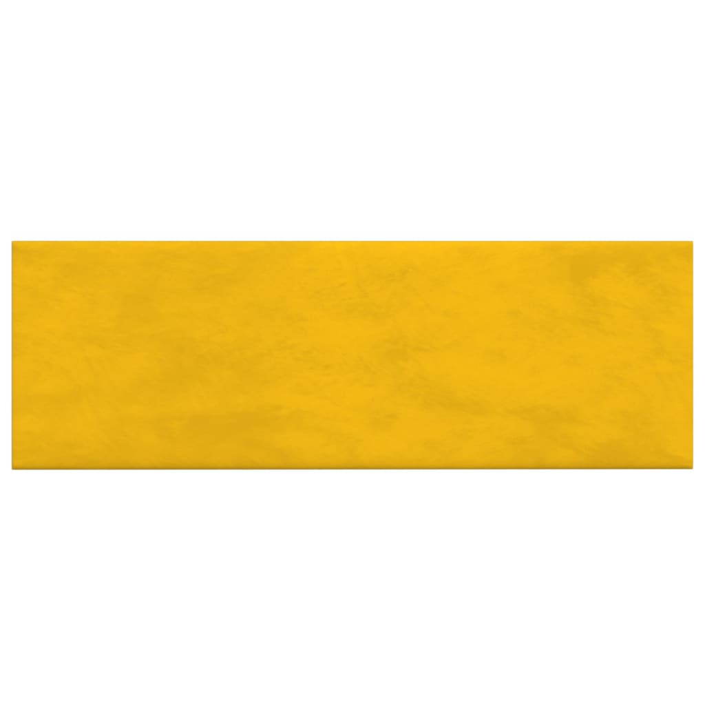 Paneles de pared Vidaxl 12 st 3.24 m² 90x30 cm Velvet amarillo