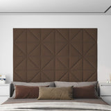 Vidaxl Wall panels 12 pcs 0.54 m² 30x30 cm fabric brown