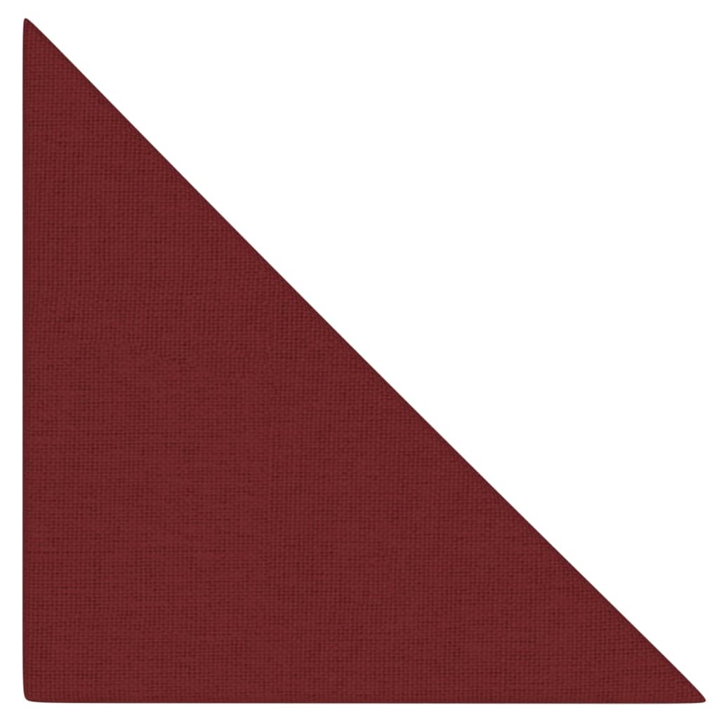 Vidaxl Wall panels 12 pcs 0.54 m² 30x30 cm Fabric wine red