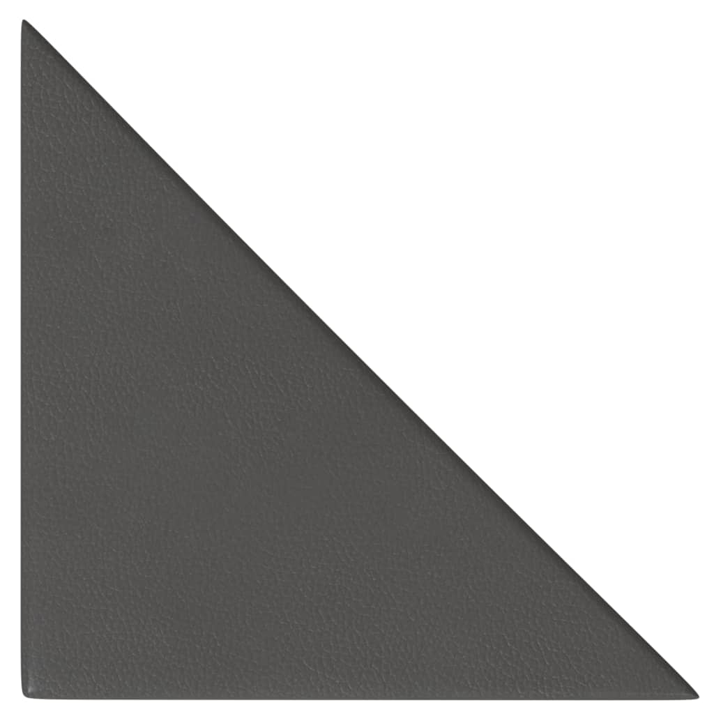 Pannelli a parete Vidaxl 12 pezzi 0,54 m² 30x30 cm in pelle artificiale grigio