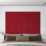 Paneles de pared Vidaxl 12 PCS 0.54 m² 30x30 cm Velvet Wine Red