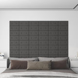 Vidaxl Wall panels 12 pcs 0.54 m² 30x15 cm artificial leather gray