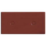 Vidaxl Wandpaneele 12 Stcs 0,54 m² 30x15 cm künstlicher Lederwein rot