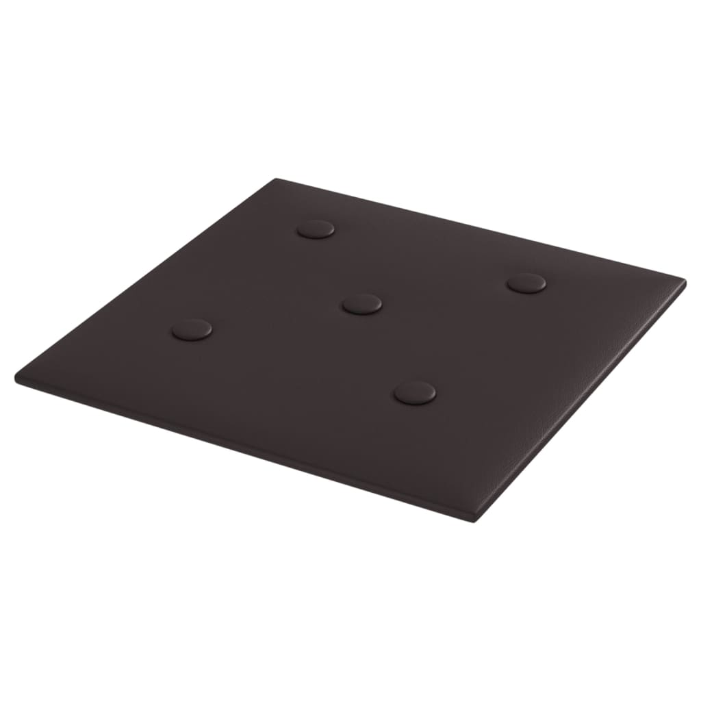 Paneles de pared Vidaxl 12 ST 1.08 m² 30x30 cm de cuero artificial negro