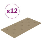 Panneaux muraux vidaxl 12 pcs 2,16 m² 60 x 30 cm en cuir art cappuccinocleur