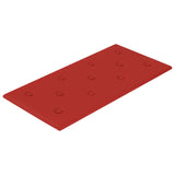 Panneaux muraux Vidaxl 12 PCS 2,16 m² 60x30 cm Vin en cuir artificiel rouge